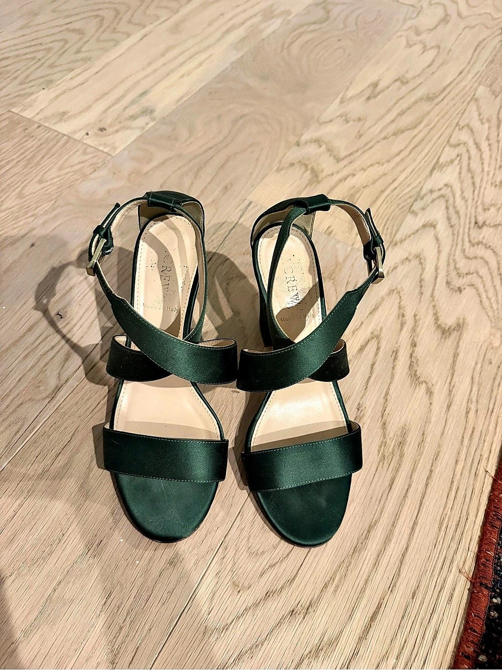 J.Crew Green Heeled Sandal